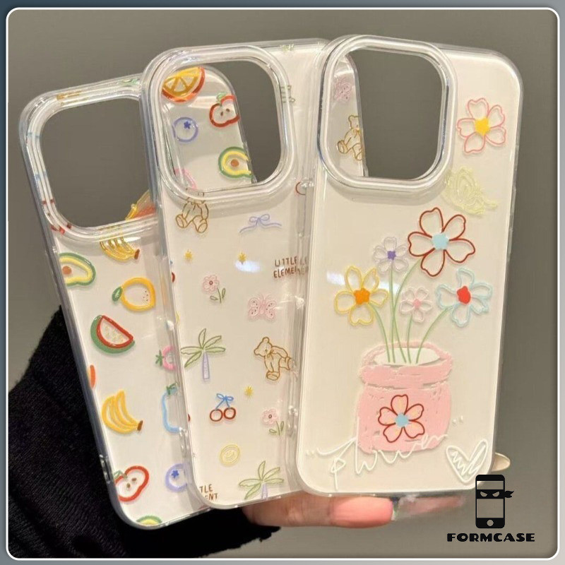 โปร่งใส จัดส่งจากประเทศไทย แฟชั่นอินสตาแกรมเรียบง่าย for iPhone เคสไอโฟน 11 12 13 14 15 16 PLUS PRO MAX X XS MAX XR 7/8P