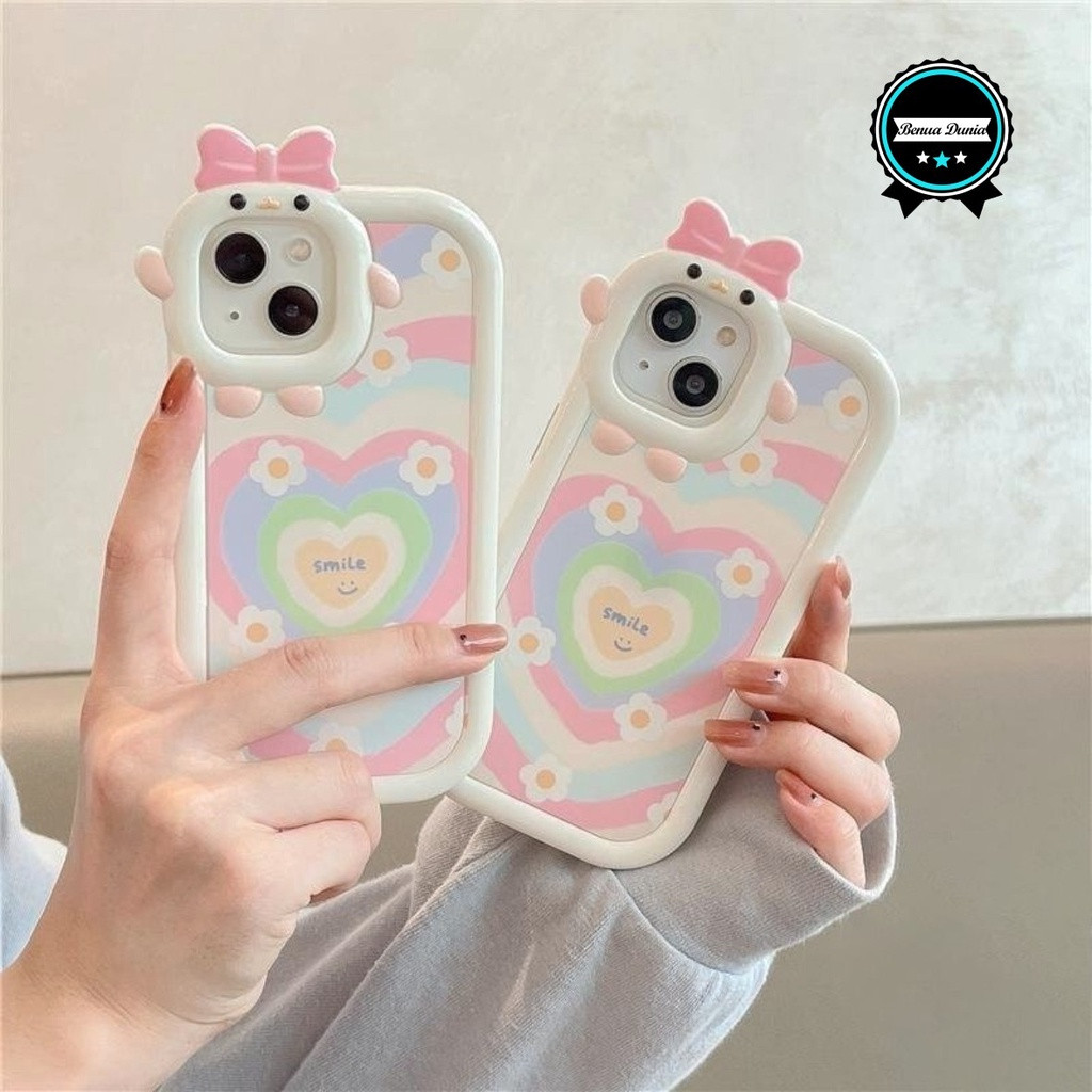SS127 SOFTCASE 3D HEART MOTIF สําหรับ INFINIX SMART 5 6 7 HOT 9 PLAY 10 PLAY 11 PLAY 12i 20 4G 20i 2