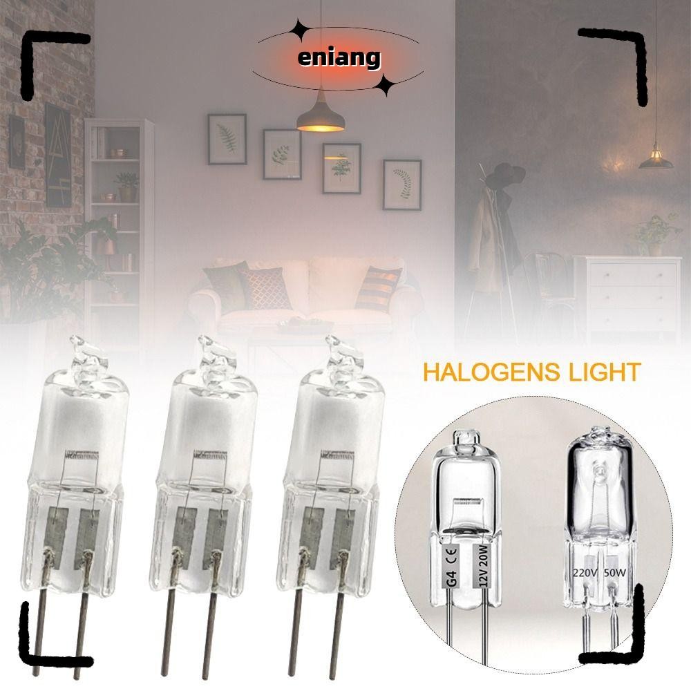 ENIANG ไฟฮาโลเจน 5 ชิ้น, 12 V/220 V G4 G5.3 G9 หลอดฮาโลเจน, 2023 10W 20W 35W 40W หรี่แสงได้เซรามิคโคมไฟจําลอง