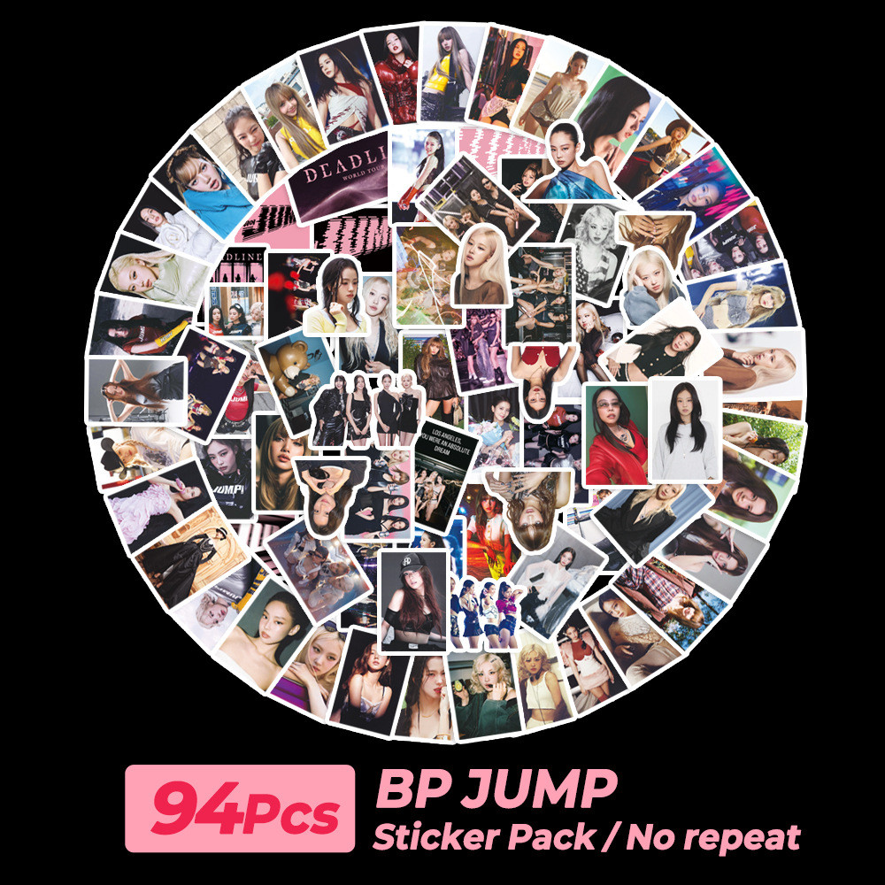 40-103pcs BP JUMP THE GIRLS DDU-DU สติกเกอร์ภาพ Washi เทป LISA JENNIE ROSE JISOO WORLD TOUR กันน้ําก