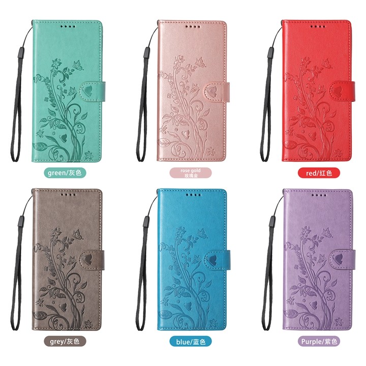 SAMSUNG แฟชั่นผีเสื้อดอกไม้กระเป๋าสตางค์หนังสําหรับSamsung Galaxy S20 Plus Ultra S10 S10E S9 S8 Plus