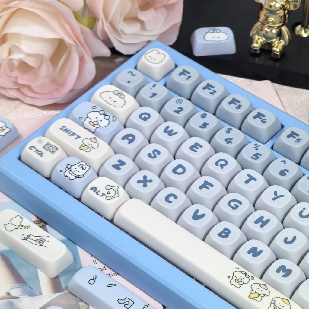Band สุนัข Keycaps 120 คีย์ MOA โปรไฟล์ PBT Dye Sublimation Mechanical Keycaps Wooting Madlion Aula 