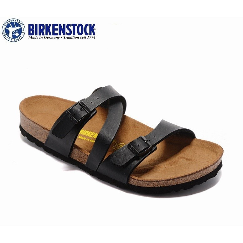 Birkenstock Salina รองเท้าผู้หญิง classic Cork Black Matt กันลื่น 35-41ff รองเท้าแตะ