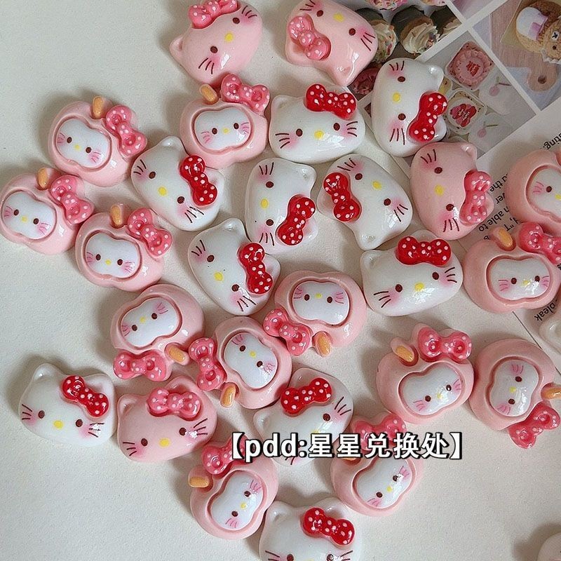 อุปกรณ์ตกแต่งครีมแบบ DIY: แอปเปิ้ล แมว โบว์ กาว ถ้วยน้ำ กิ๊บรองเท้า และดอกไม้ สำหรับงานสร้างสรรค์สามมิติ ราคา ถูกที่สุด ดีลบีเคเค แกลเลอรีภาพที่ 6
