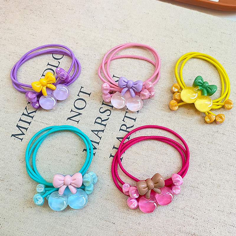 สียางทำโบว์ยืดหยุ่นสูง สวยงามสำหรับเด็ก ใช้ในการจัดทรงผม สีเรียบไม่เจ็บศีรษะ