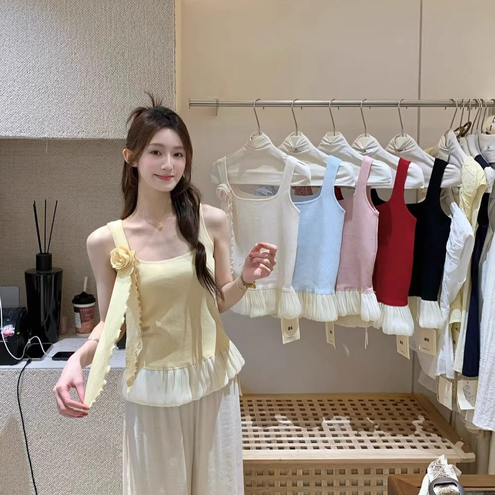 GAKKI เสื้อกล้ามผู้หญิง เสื้อกั๊กถักผู้หญิงแบบใหม่ ใส่หน้าร้อน ฟรีไซส์ รุ่น Y4430#