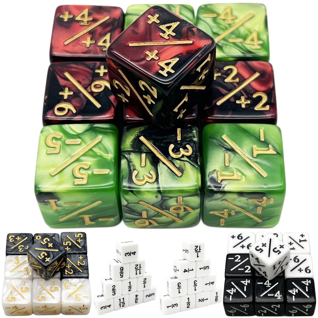 10 Pieces Dice Counters Token Dice, D6 Dice Compatible with Card Game Accessories