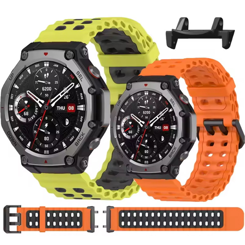 สายซิลิโคนสําหรับ Amazfit T-Rex 3 2 สายรัดข้อมือสีสัน Marine สําหรับ Amazfit T-Rex/T-Rex Pro 2Ultra กีฬาสายนาฬิกาเข็มขัด
