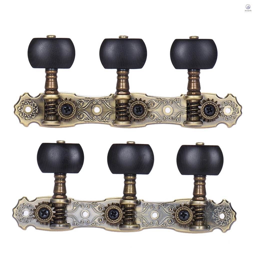 Alice 2 ชิ้น (L&R) กีตาร์คลาสสิกปรับแต่ง Peg Bronze Plated Acoustic Guitar หัวเครื่อง 1 : 16 ปุ่มปรั