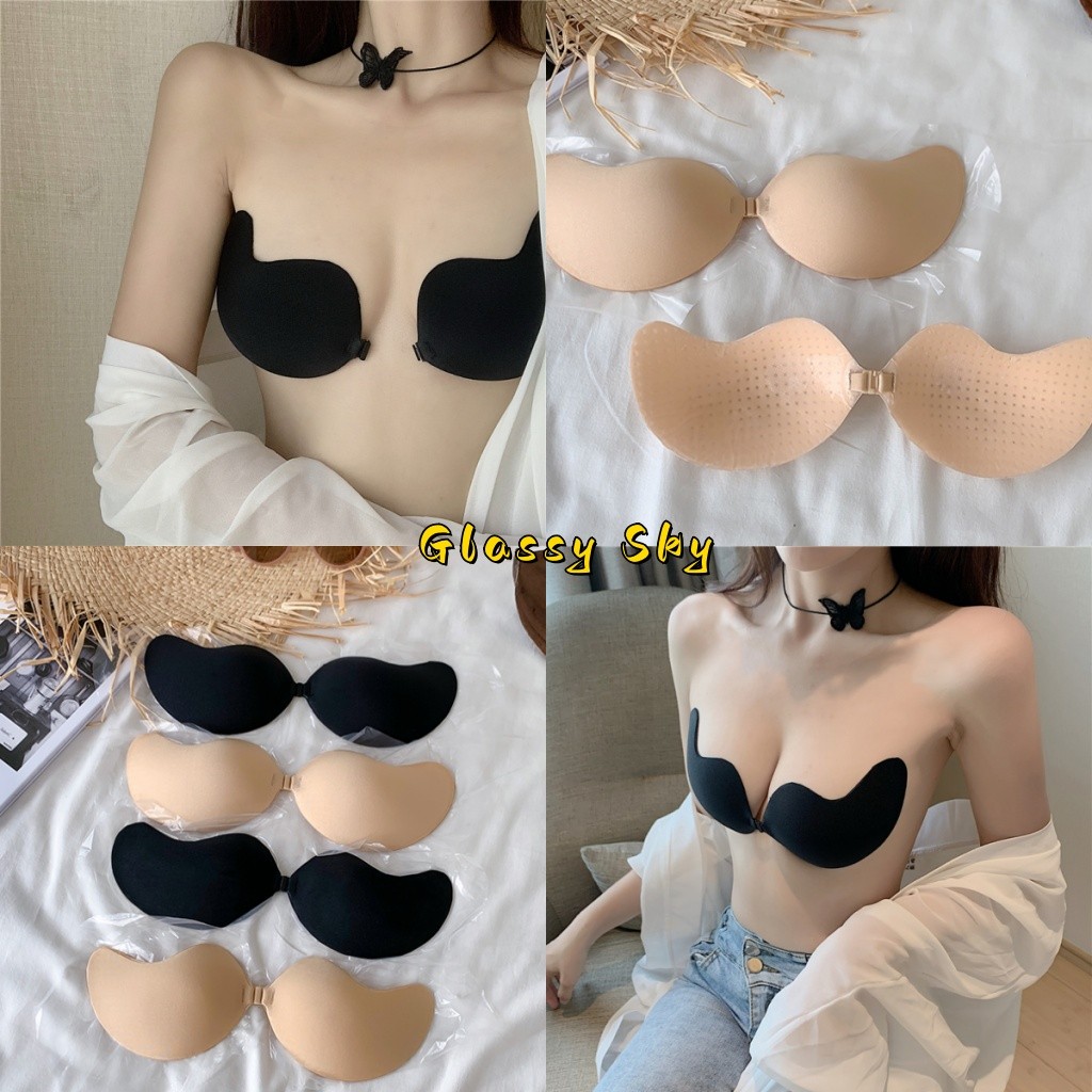 Glassy Sky😜พร้อมส่ง  มีไซส์ขนาดให้เลือกเกาหลี แผ่นแปะนมบราปีกนก A/B/C/Dบราปีกนกกันน้ำ กันเหงื่อ กาวหนา5เท่า(CUP)