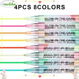 ปากกาเรืองแสง MOLIHA, DIY Graffiti Dual Tip Marker ปากกา, Cr…