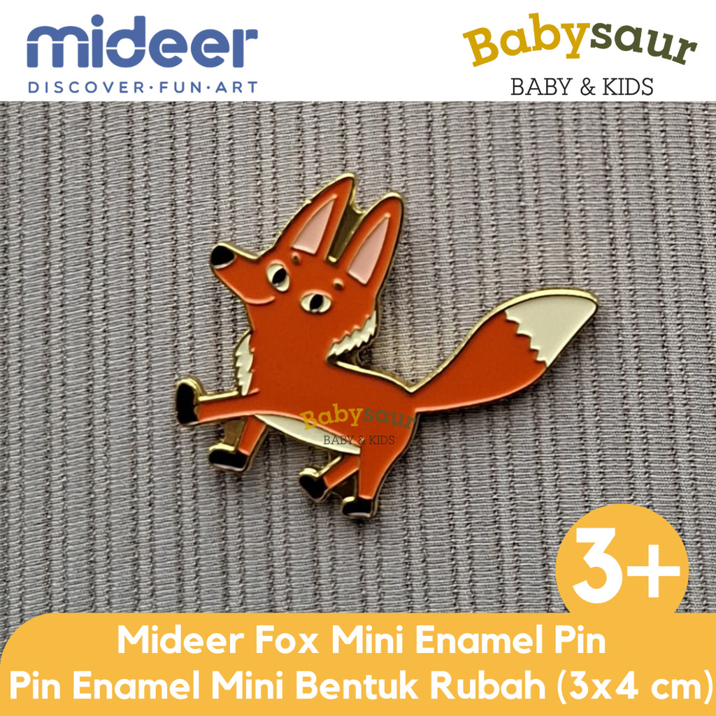 Mideer Fox Mini เข็มกลัด Pin เคลือบ Fox Shape สําหรับเด็กผู้ชายเด็กผู้หญิง 3 ปี +
