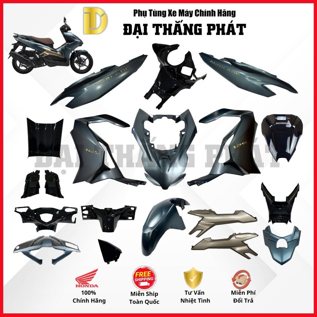 Air Blade 125cc K2Z/K3A (4Val) แฟริ่ง 2025 น้ําเงิน ดํา เหลือง - NHC34- ของแท้ Honda Special Edition