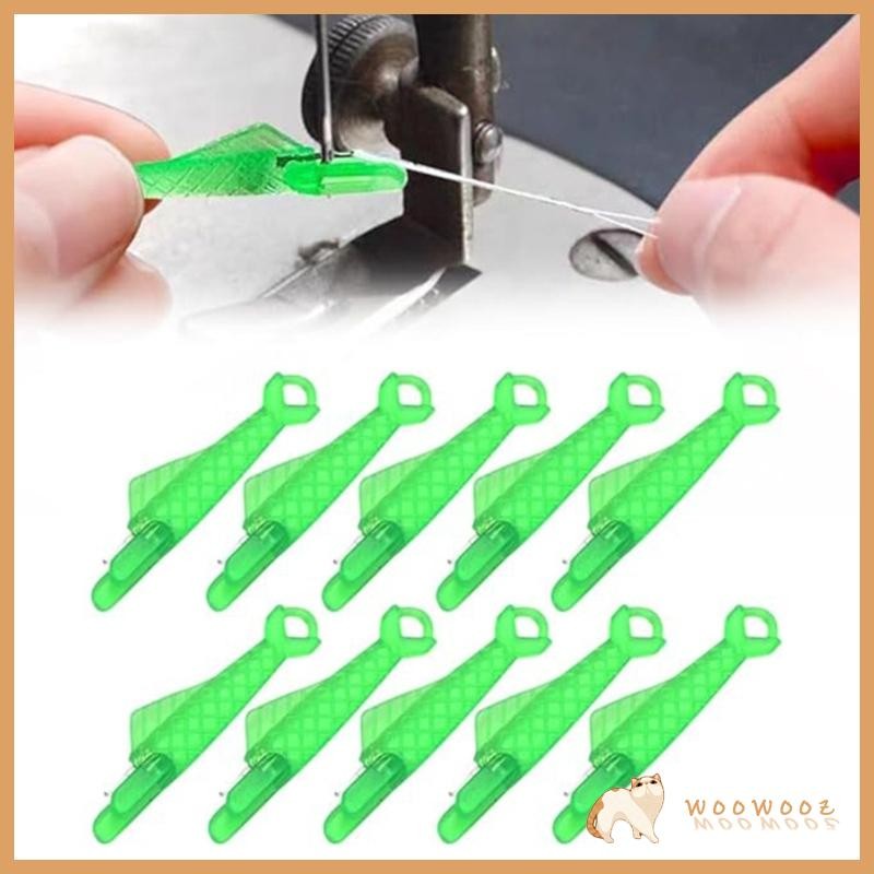WOW 12 ชิ้นปลารูปร่างเข็ม Threader เย็บ Threading Aid สําหรับเย็บตัดเสื้อ
