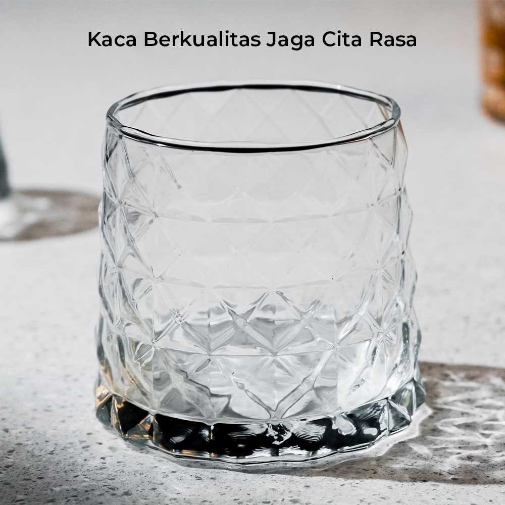 ANDEASTRA Crystal Diamond Rock Glass แก้วค็อกเทล Whisky 300ml - YJ-30