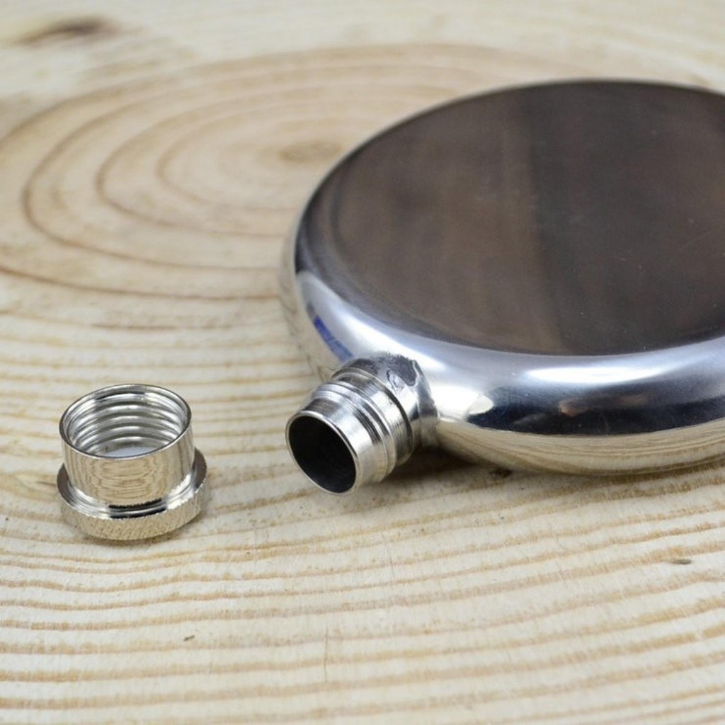 ANDEASTR กระติกน้ําสะโพกทรงกลมสแตนเลส 201 5oz เบียร์ขวดไวน์ดื่ม - B-5