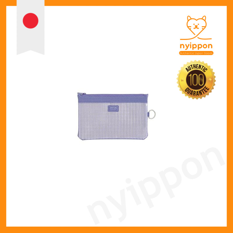 Lihit Lab Pouch Mesh Case Zipper Case B6S Blue Violet F244B