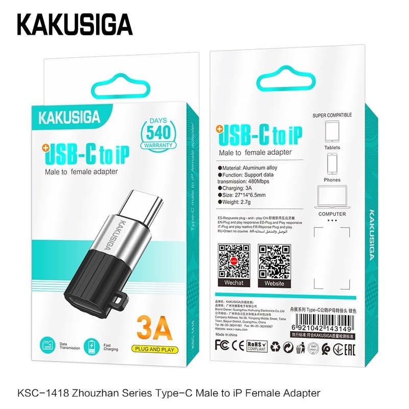 KAKU USB To TYPE C Mirco To TYPE C USB C เป็น USB OTG Converter คอมพิวเตอร์ ABS สําหรับ Android Premium AB7