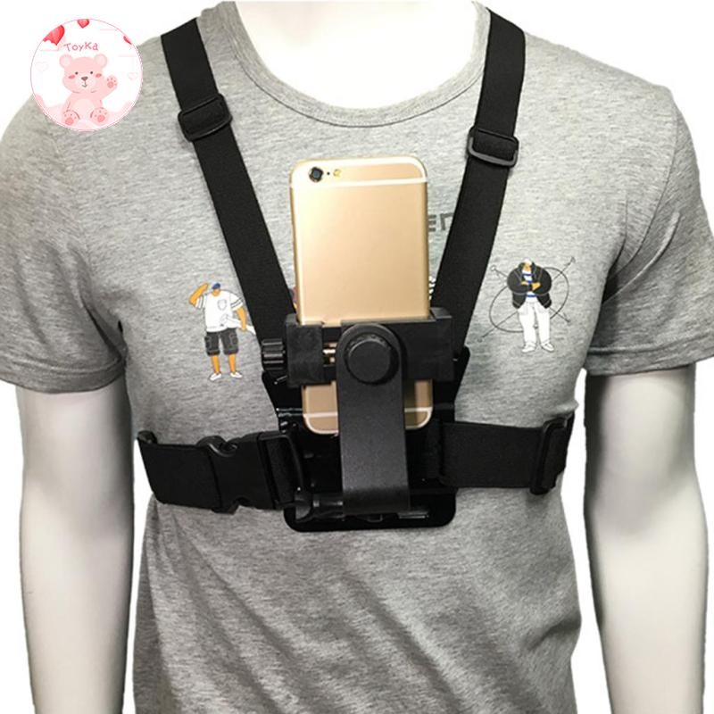 [Whbadguy] Chest Mount Harness Strap Phone Holder Action Camera POV สําหรับโทรศัพท์มือถือ