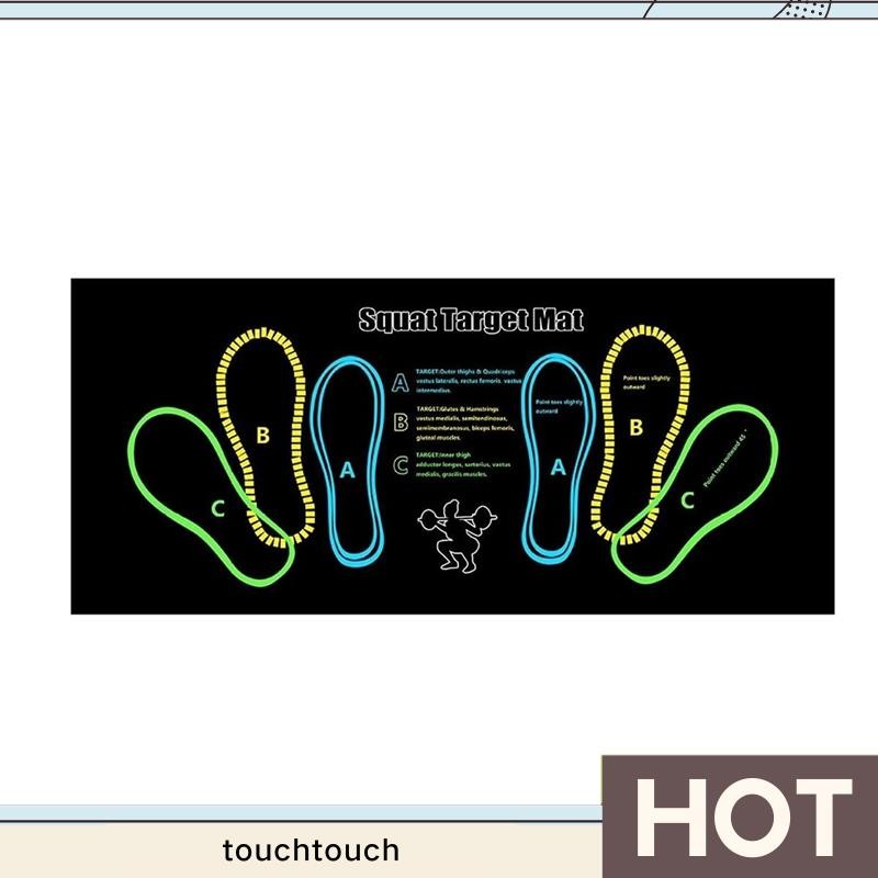 Squat Guide Mat Squat Mat with Foot Position Fitness Mat touchtouch.th