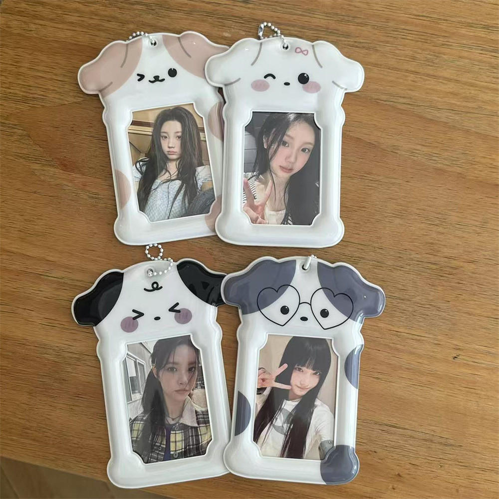 สุนัขน่ารักลูกสุนัข 10 ซม. Photocard ที่ใส่บัตรรูปทรงพิเศษ Polaroid Aidou Photocard Campus Card Storage Display จี้