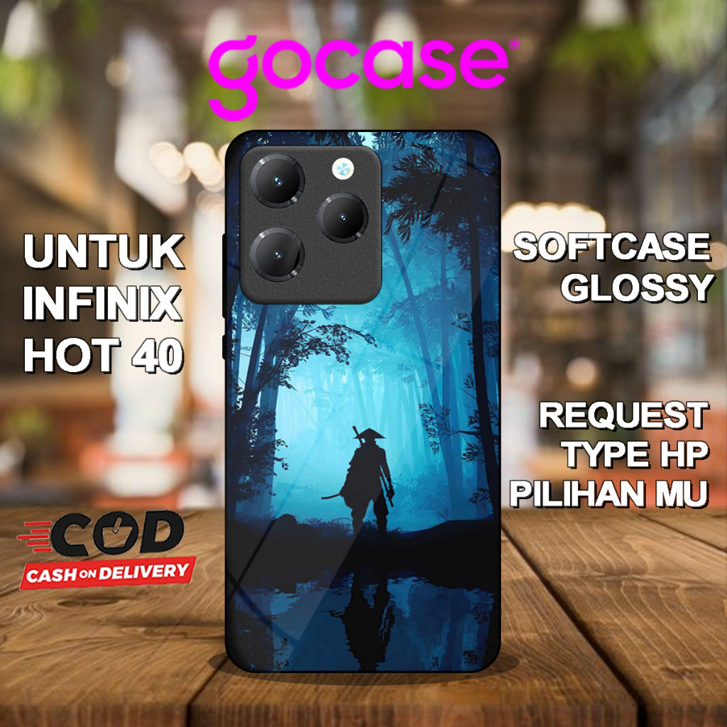 ( AG 22 ) Glossy Shiny Softcase Casing For Infinix Hot 40 l 40 Pro l 40i l Techo Spark 20 4G l Spark