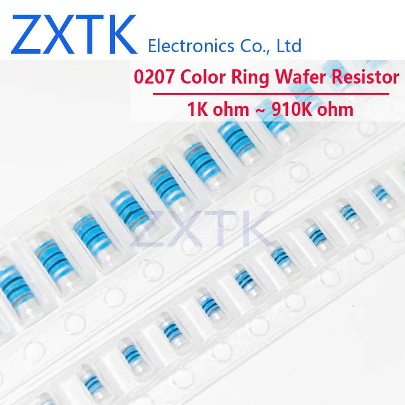 CHIP IC 20PCS 0207 สีแหวนเวเฟอร์ Resistor SMD 1% 1K - 910K โอห์ม 1.5K 10K 24K 33K 100K 220K 1M 2.2M 