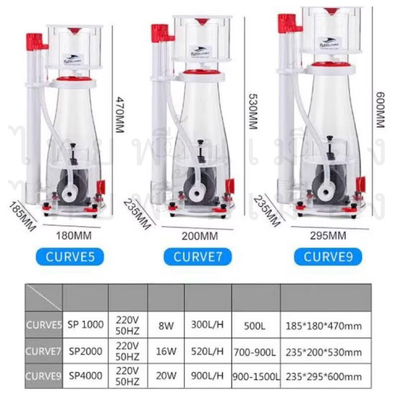 โปรตีนสกิมเมอร์ Skimmer Bubble Magus  Curve5 Curve7 Curve9