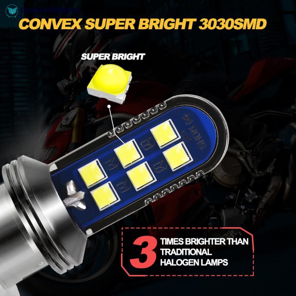 NANASALONNN รถจักรยานยนต์ 12V 12 SMD HeadLight หลอดไฟ H4 BA20D PX15D LED Hi Lo H6 BA20D หัวโคมไฟ C6K