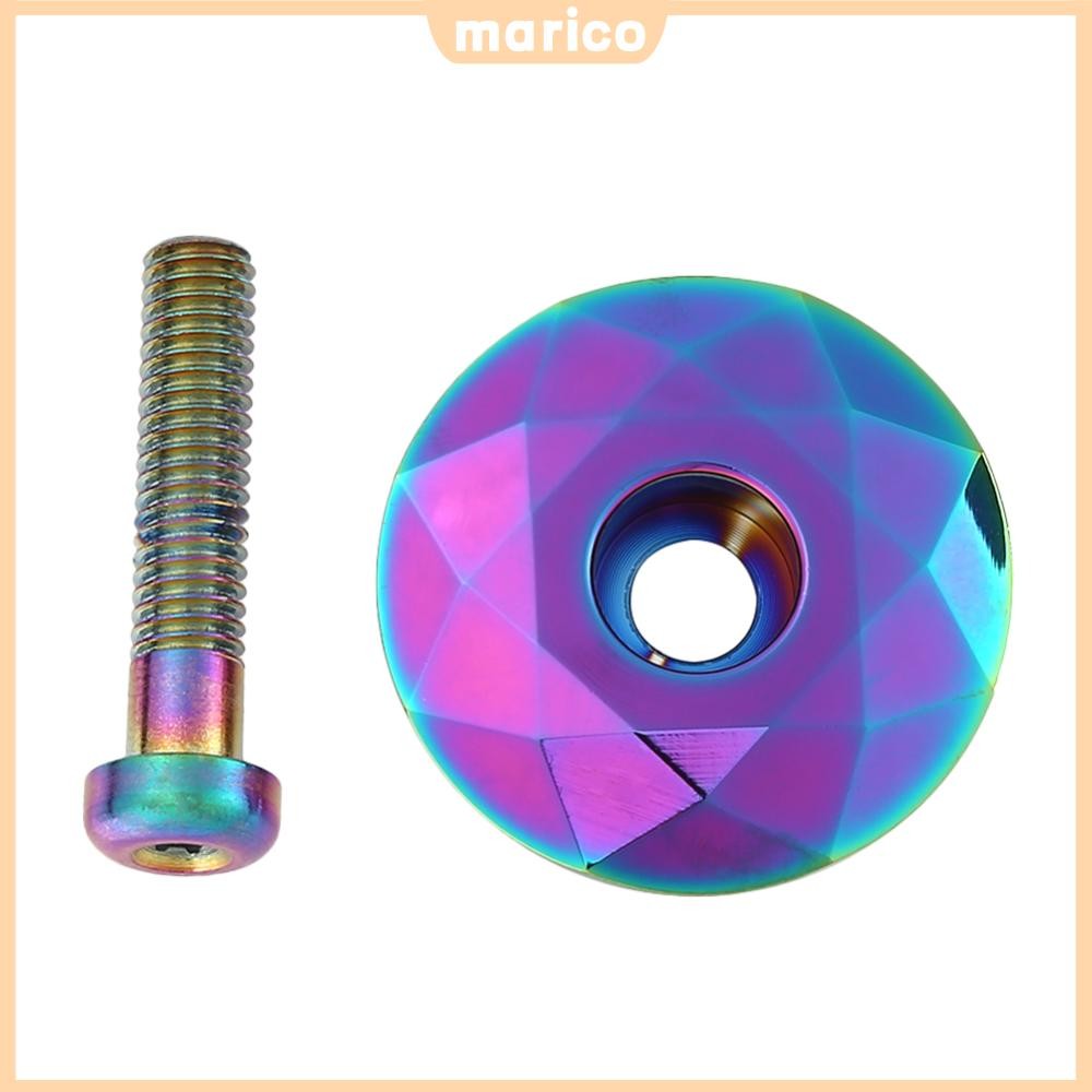 ฝาครอบคอจักรยาน Burnt Blue พร้อมสกรู สําหรับคอพวงมาลัย 28.6 มม.[Marico.th]