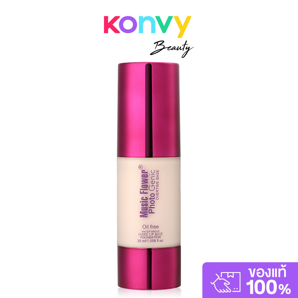 Music Flower Photo Genic 30ml มิวสิค ฟลาวเวอร์ รองพื้นเนื้อครีม.