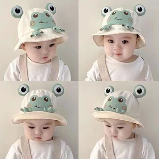 🐸หมวกกันแดดเด็กน้อยรูปกบ น่ารัก หมวกบางสำหรับฤดูใบไม้ผลิและใบไม้ร่วง หมวกกันแดดสำหรับเด็กชายเด็กหญิง ท่องเที่ยว