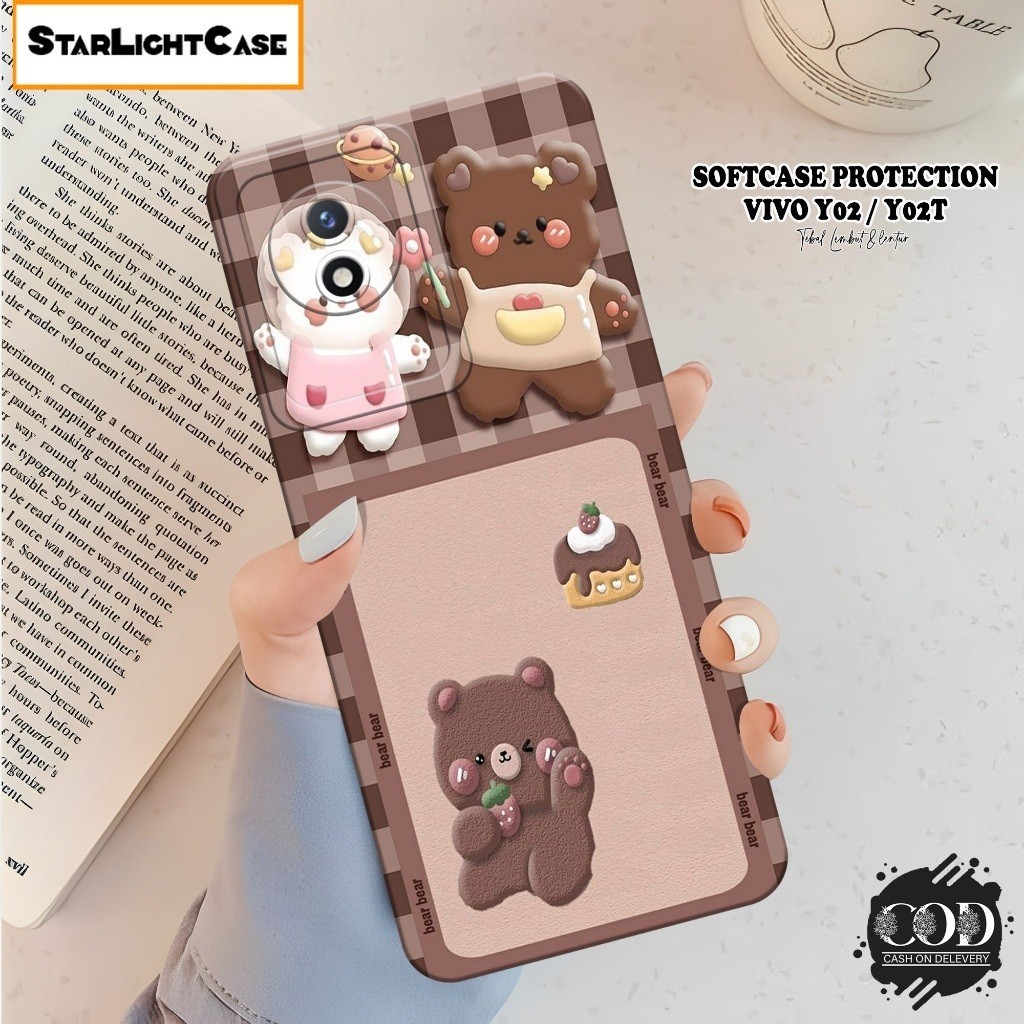 ล่าสุด VIVO Y02 / Y02T Case KAZORA Fashion Case [KARTUN] Casing VIVO Y02 / Y02T Softcase Tpu Pro Cam