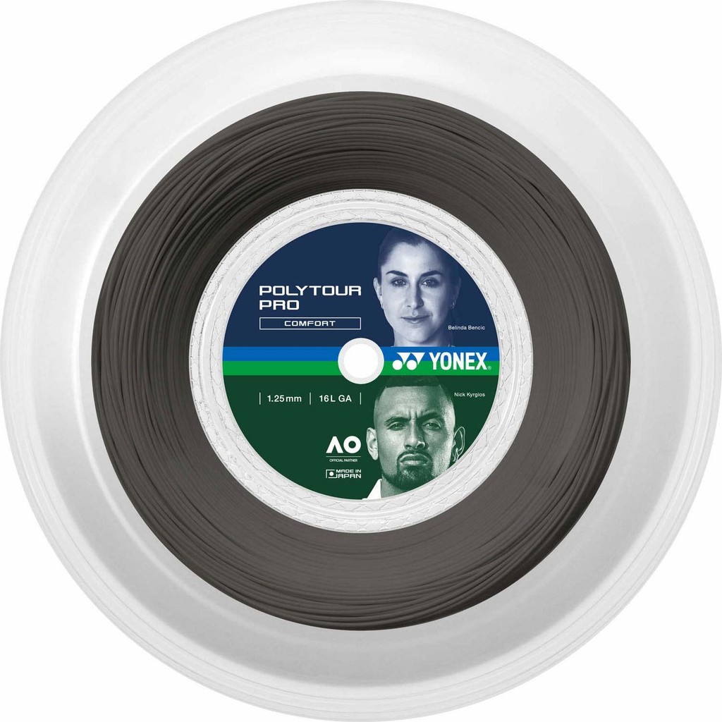 YONEX Tennis String Poly Tour Pro 125 200m Roll PTP125R2 - High Performance String for Tennis Profes