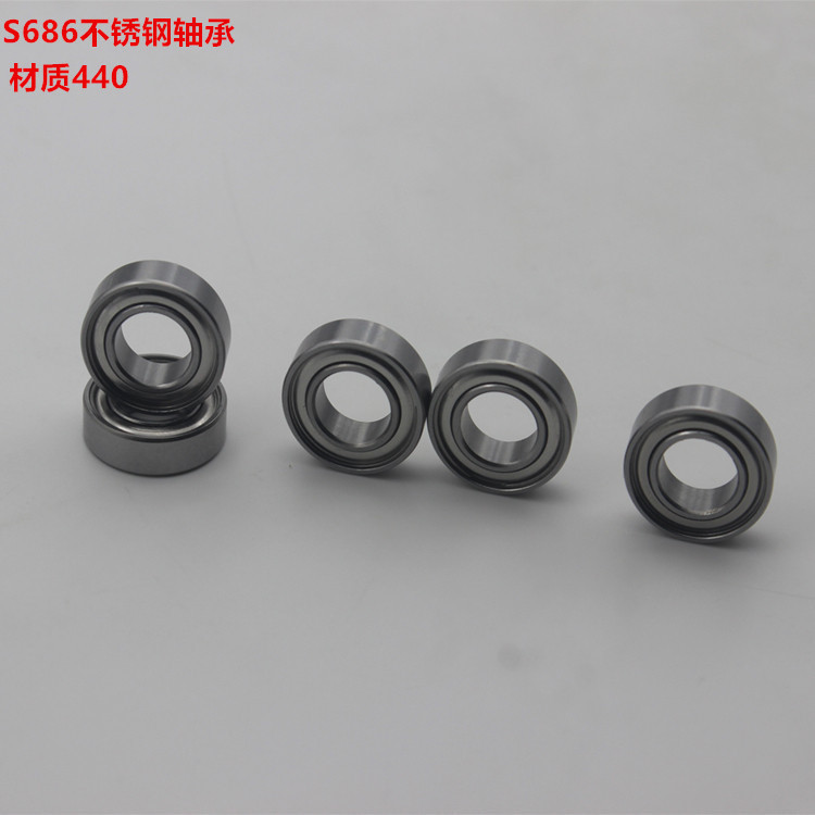 TTJ อุปทานโดยตรงจากโรงงาน S686ZZ แบริ่ง 440 สแตนเลสแบริ่งบอลร่องลึก 6 * 13 * 5 S686ZZ
