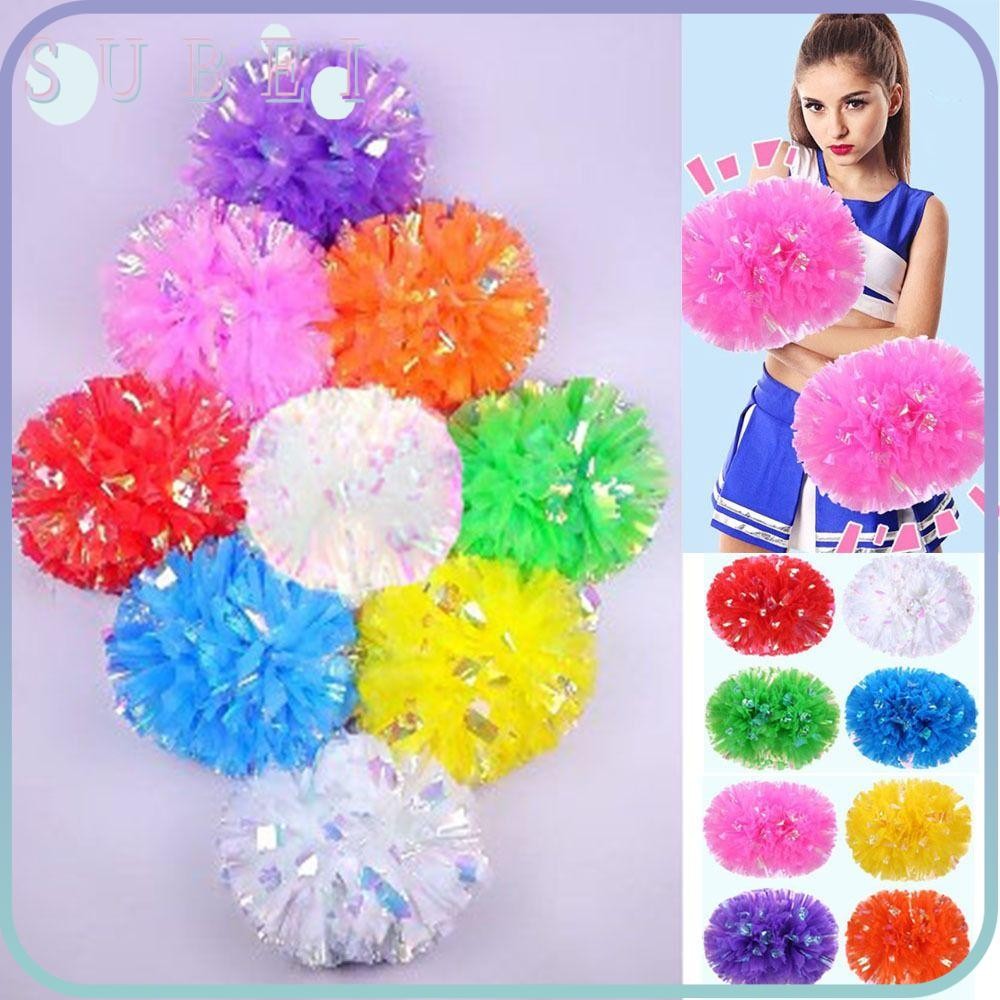 SUKAA ปอมปอมที่ใช้งานได้จริงราคาถูก, 25 ซม. 9 สีเกม Pompoms, เชียร์ลีดเดอร์คุณภาพสูงเชียร์กีฬาเชียร์ลีดเดอร์