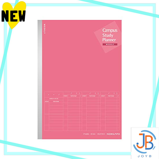 Direct From Japan KOKUYO CAMPUS NOTEBOOK STUDY PLANNER Weekly ruled A5 Pink No-Y82MW-RP (x 3)