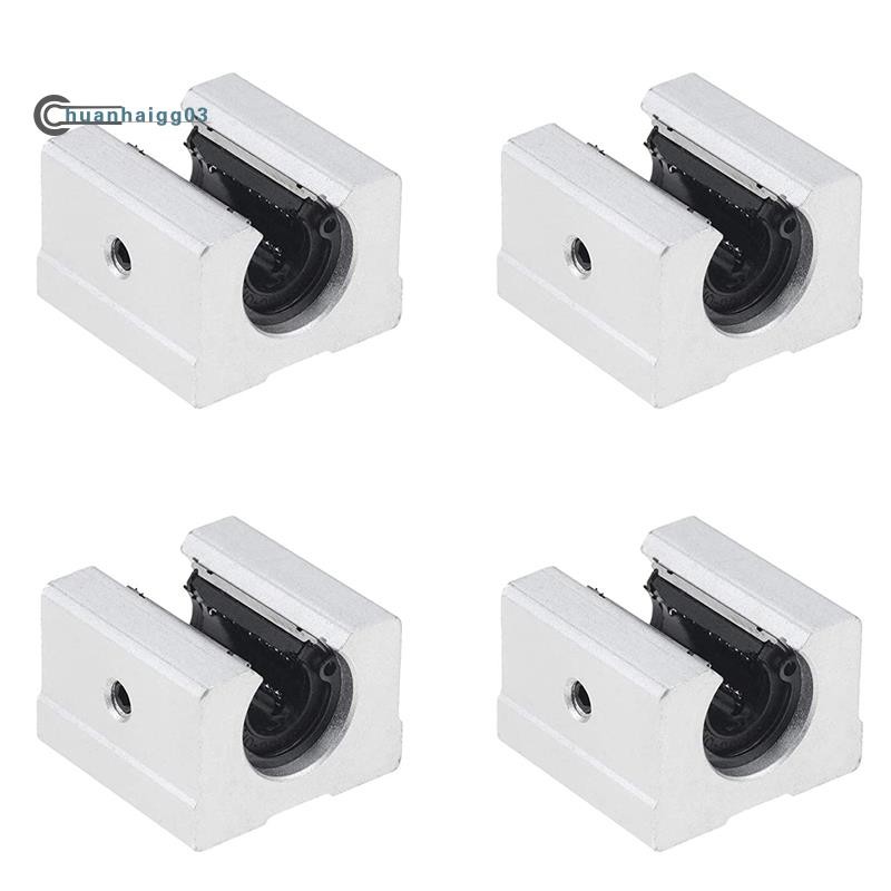 (chuanhaigg03)4PCS SBR16UU Linear Ball Bearing Slide Block สําหรับ SBR16 Linear Rail Guide
