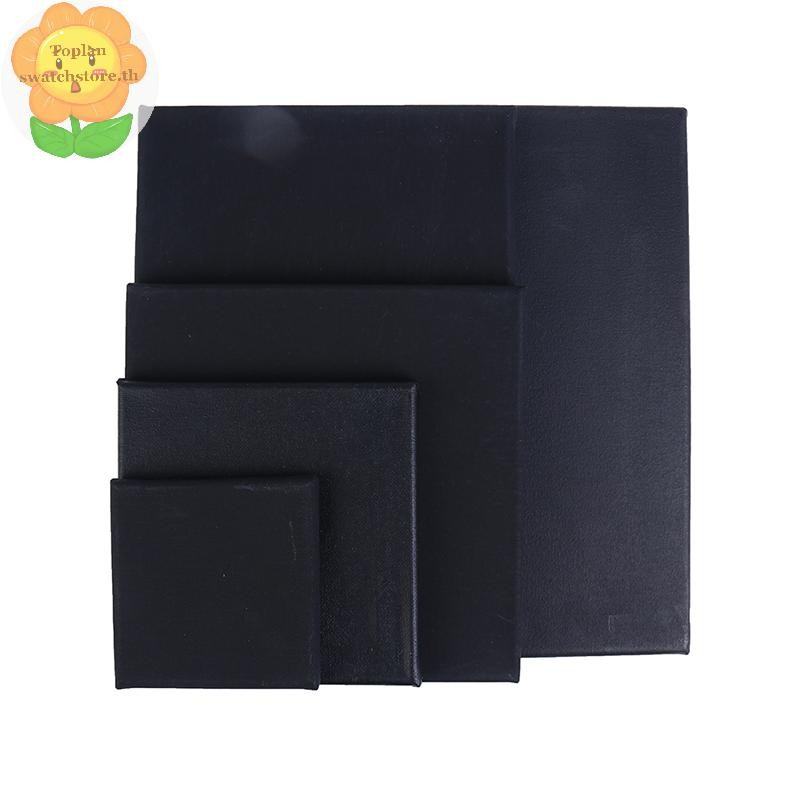 Toplan Black Blank Square Artist Canvas สําหรับผ้าใบภาพวาดสีน้ํามันกรอบไม้ TH