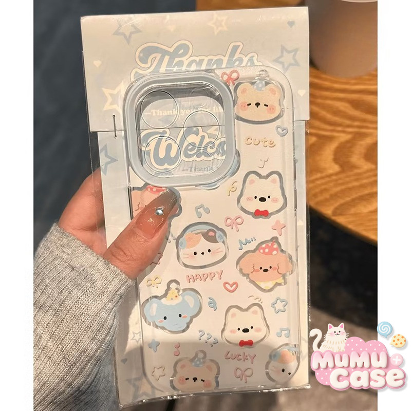 ลูกแมวลูกสุนัขน่ารักคู่นุ่มเคส Samsung A54 A05 A06 A14 A25 A05s A02s A15 A34 A04E A32 A55 A51 A50s A50 A03s A11 A21s A23 - รูปที่ 3