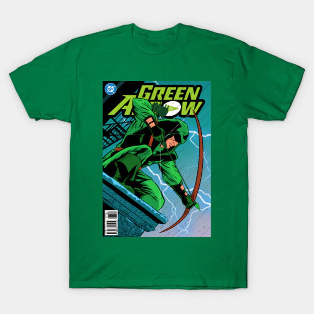 เสื้อยืด Vintage Green Arrow Oversize แขนสั้น