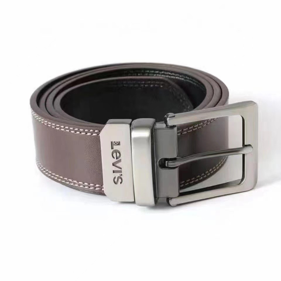 เข็มขัดยีนลําลอง หัวเข็มขัดสองด้าน หมุนได้ อเนกประสงค์ สําหรับผู้ชาย - รูปที่ 6