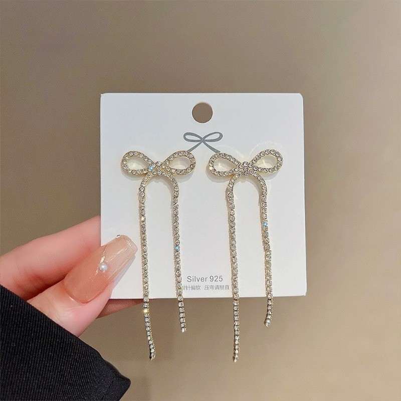 2 รูปแบบ Bowknot ต่างหูหู Studs PIercing เครื่องประดับอุปกรณ์เสริมสําหรับสาวหวาน