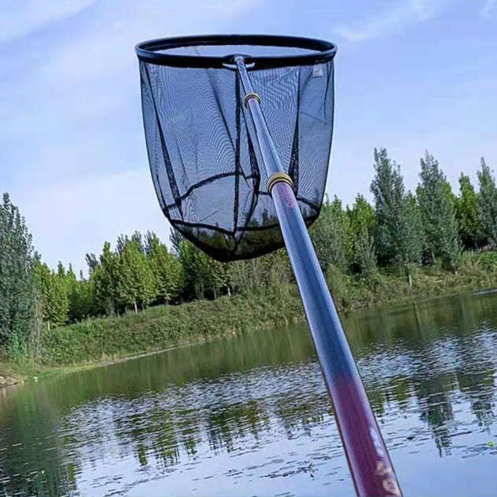 Amber Fishing Landing , หัวตกปลาป้องกันตะขอตกปลาลึก, ผ้าตาข่ายนาโน ตาข่ายพับสีดํา - รูปที่ 3