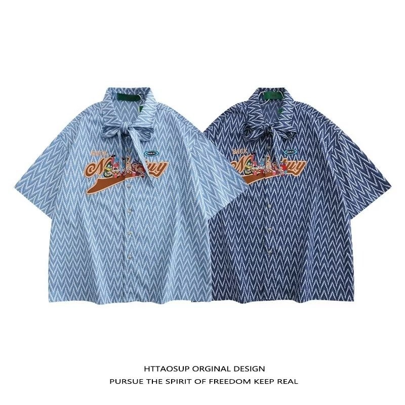 EERSHENSHI เสื้อเชิ้ตผู้ชายฤดูร้อนสบายๆแฟชั่นครึ่งแขนใหม่สไตล์ฮ่องกงอินเทรนด์หล่อเยาวชน อิน