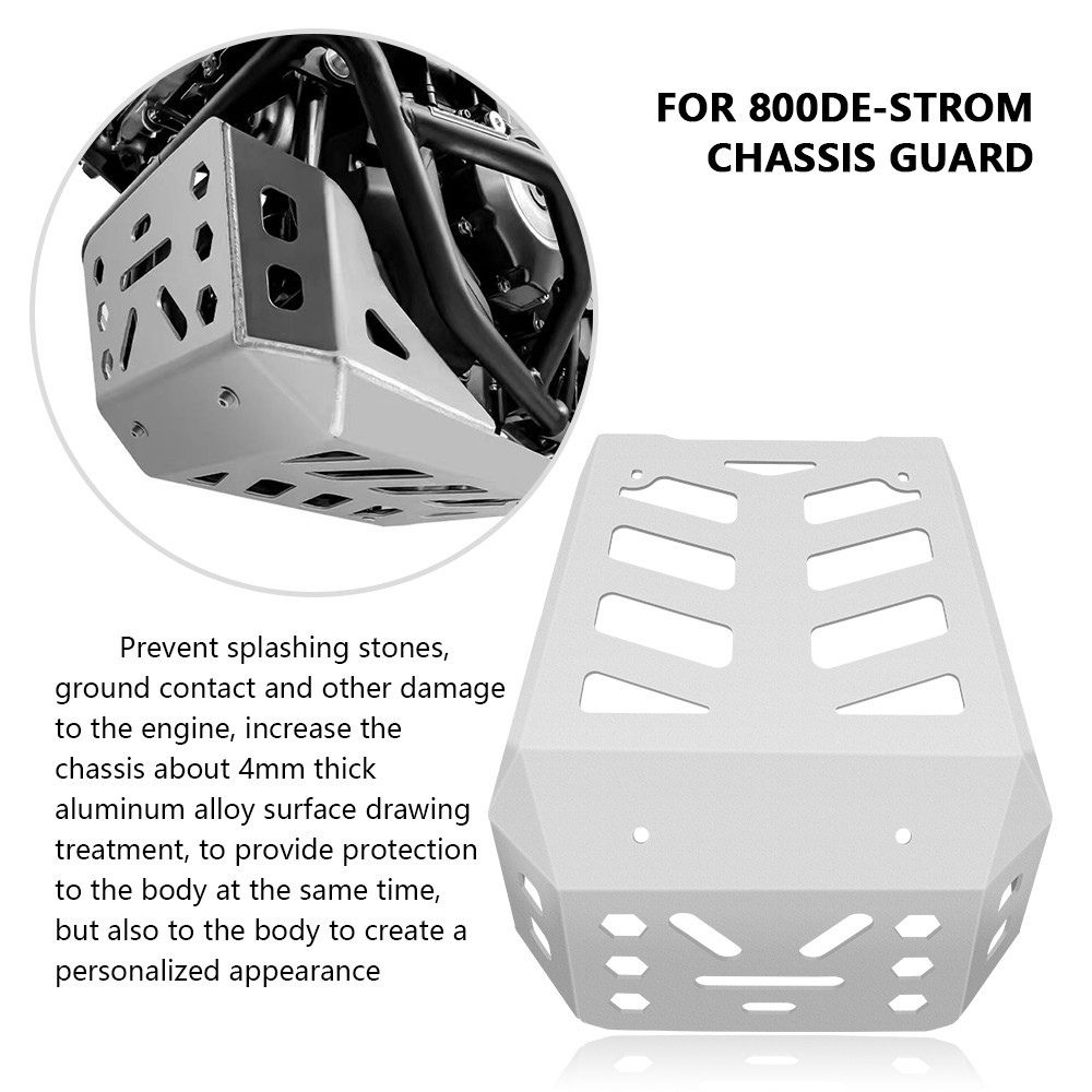 สําหรับอุปกรณ์เสริมรถจักรยานยนต์เครื่องยนต์แชสซีฝาครอบป้องกันยามด้านล่างลื่นไถล V-STORM 800de VSTROM