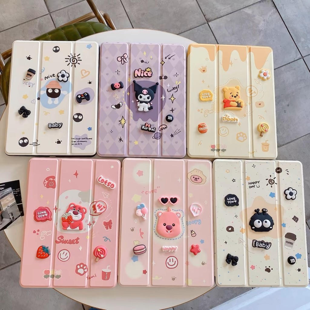 ใช้สำหรับ Air3/4/5 10.9 เคส พร้อมถาดใส่ปากกา Case ฝาพับ พับได้ สําหรับ ไอแพด iPad Air6 Pro 11 M4 2024 Gen 7/8/9/10 10.2