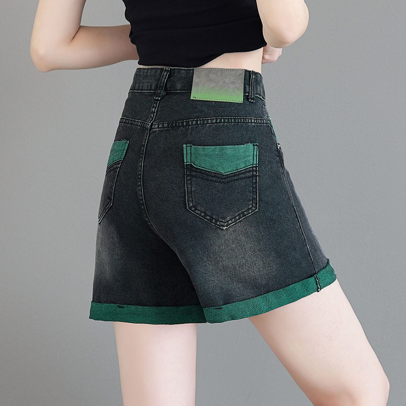 Celana pendek musim panas ukuran besar celana pendek pendek, pinggang tipis, celana longgar, celana 