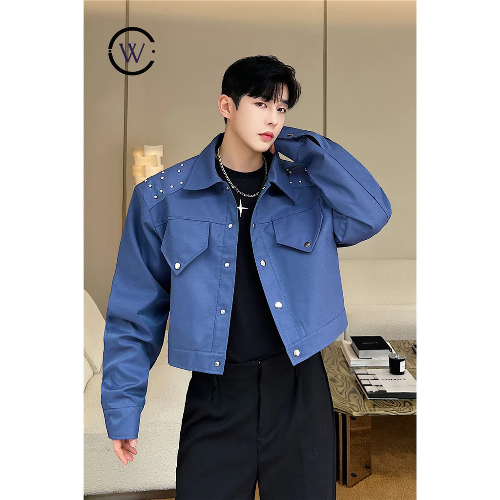 แจ็คเก็ตยีนส์ประดับหมุดสไตล์เกาหลี รุ่น T189 thumbnail 7
