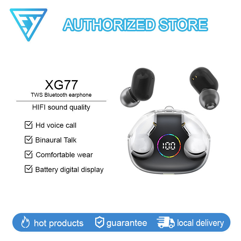 หูฟังอินเอียร์บลูทูธ รุ่น TWS-XG77 จะฟังเพลง เล่นเกม ออกกำลังกายก็ได้ แบตอึด ตัดเสียงรบกวน